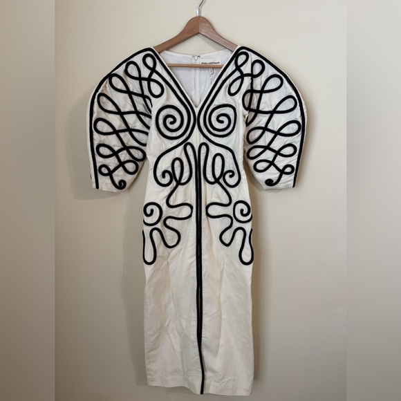 Mara Hoffman Dresses & Skirts - Mara Hoffman New Luisa Dress Cream Black Size 2